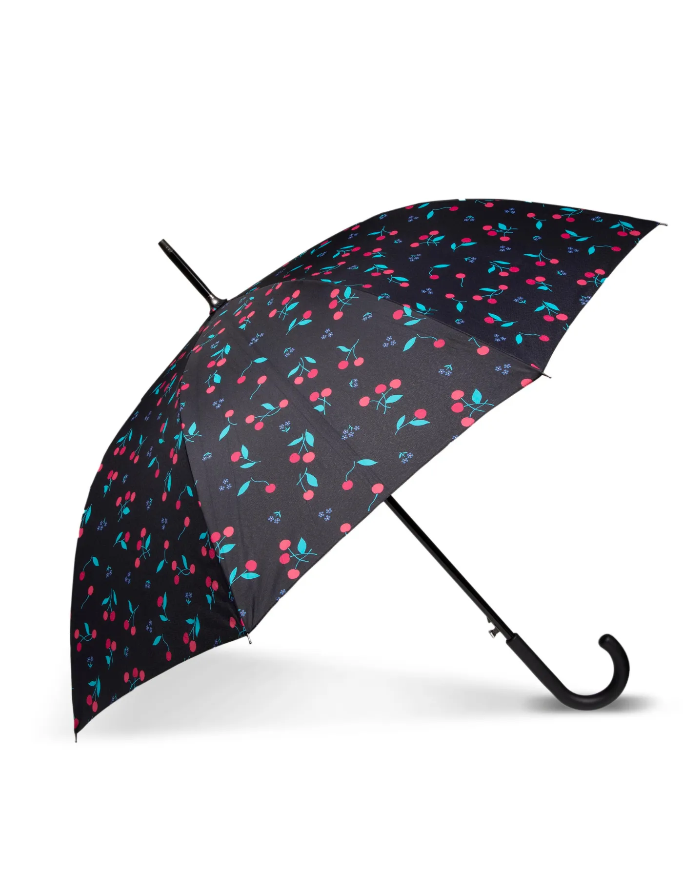 Parapluie Canne Auto Pois Cerise rose