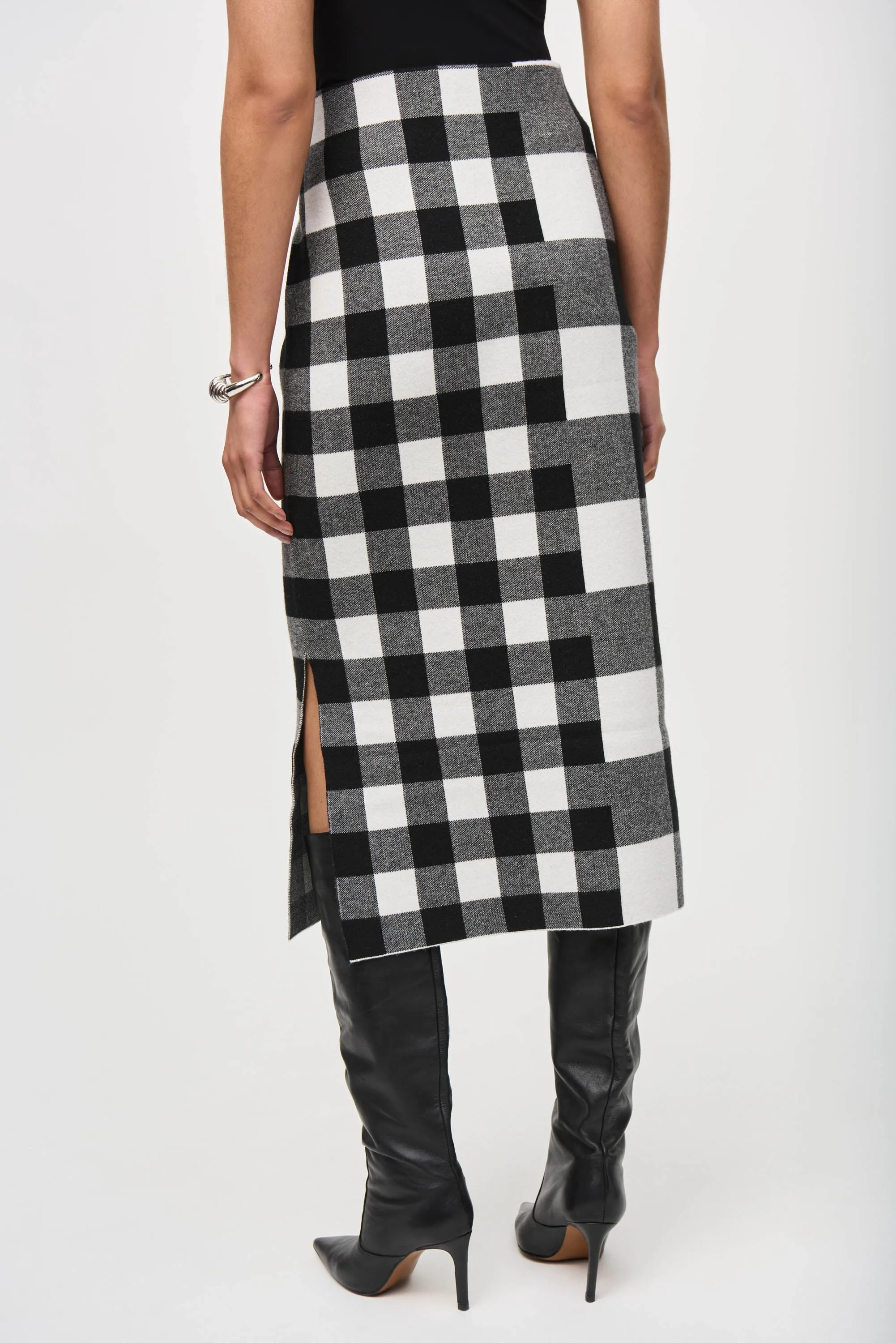 Plaid Jacquard Knit Skirt 243947