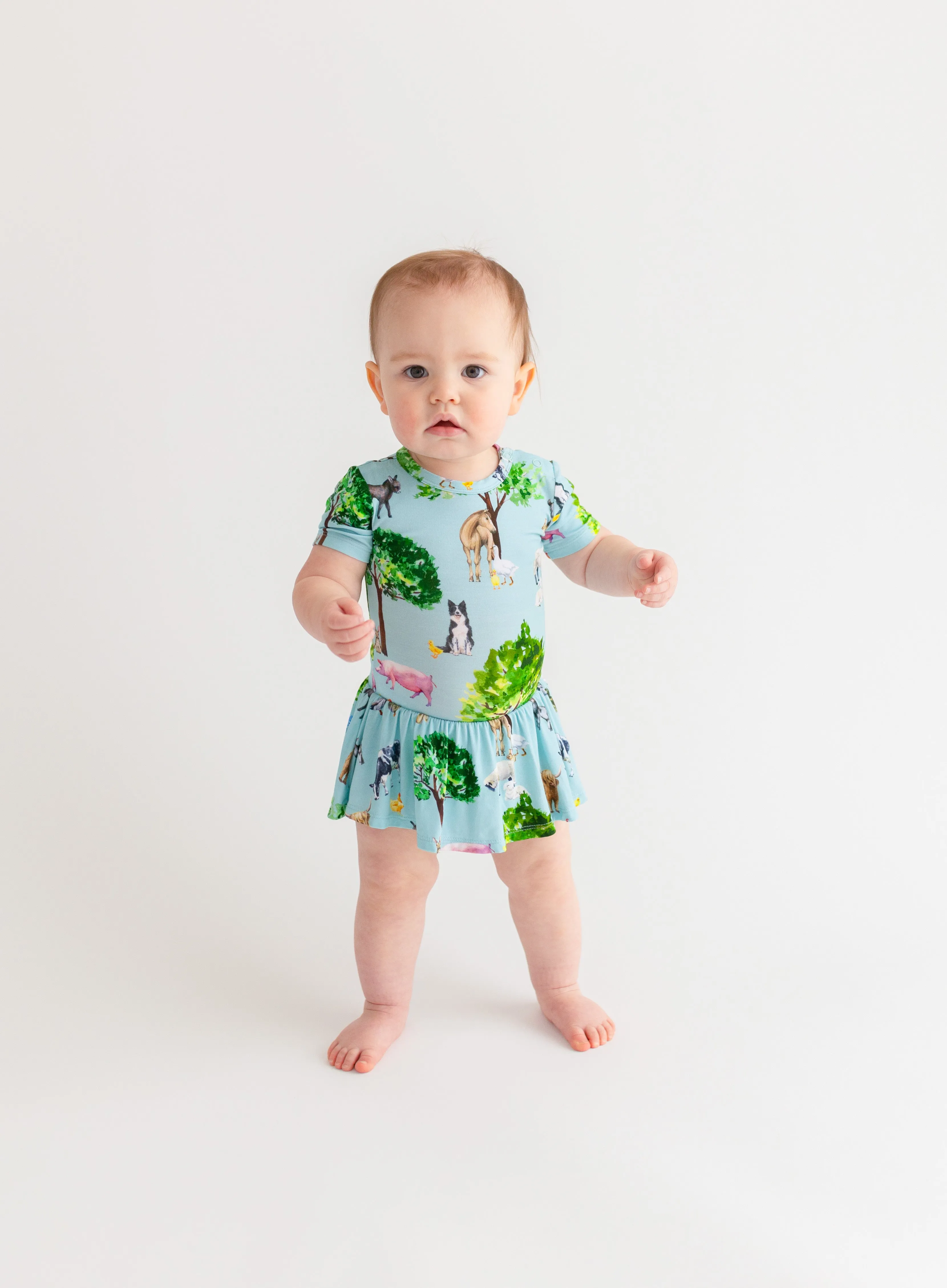 Posh Peanut Brayden S/S Twirl Bodysuit