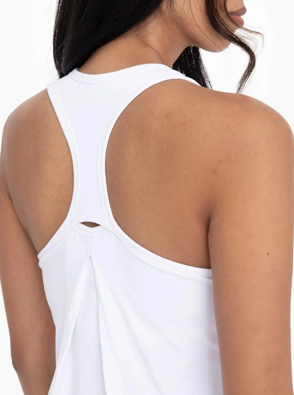 Racerback Athletic Tank Top - White