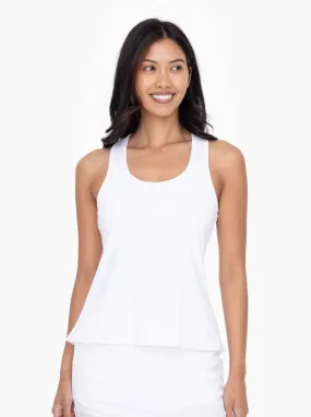 Racerback Athletic Tank Top - White