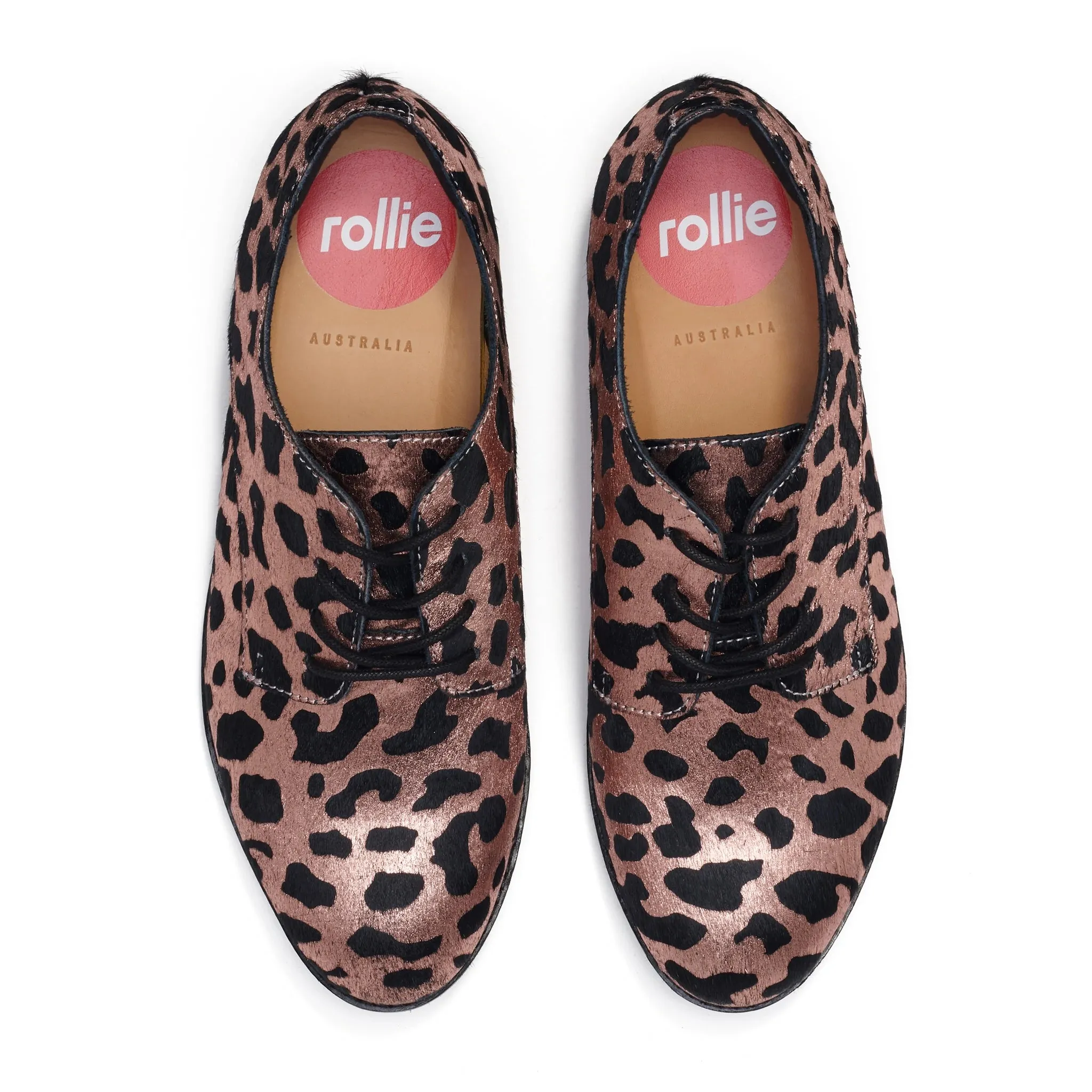 ROLLIE NATION - DERBY - ROSE GOLD LEOPARD/BLACK