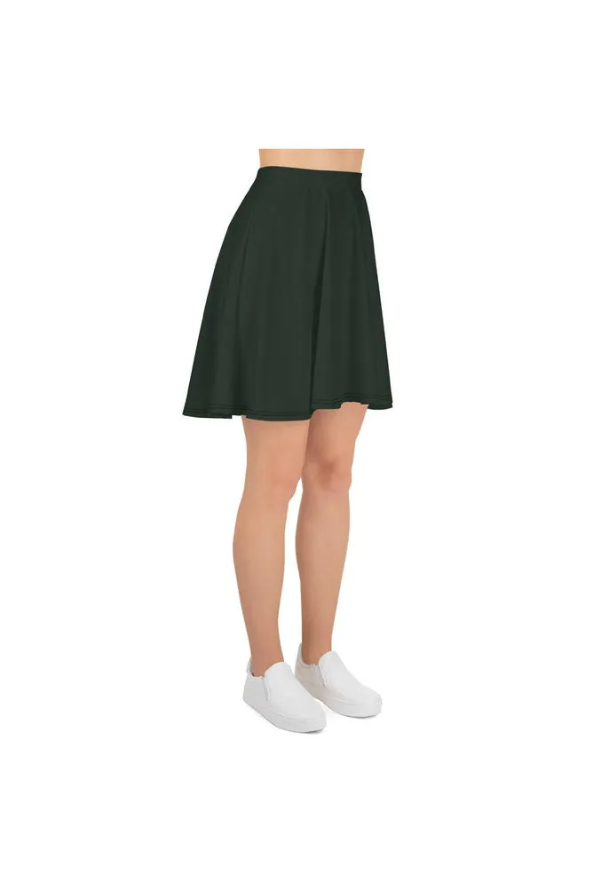 Rose Leaf Green Skater Skirt