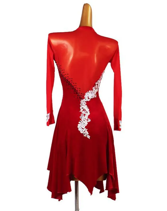 Serenade Latin Dance Outfits | Red/Green/Purple/Black/Blue | LQ207