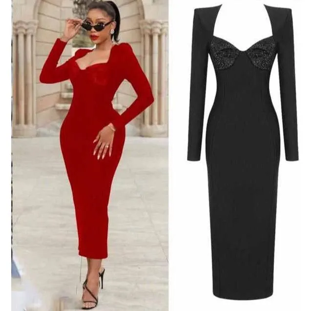 Sexy Long Sleeve Bodycon Dress