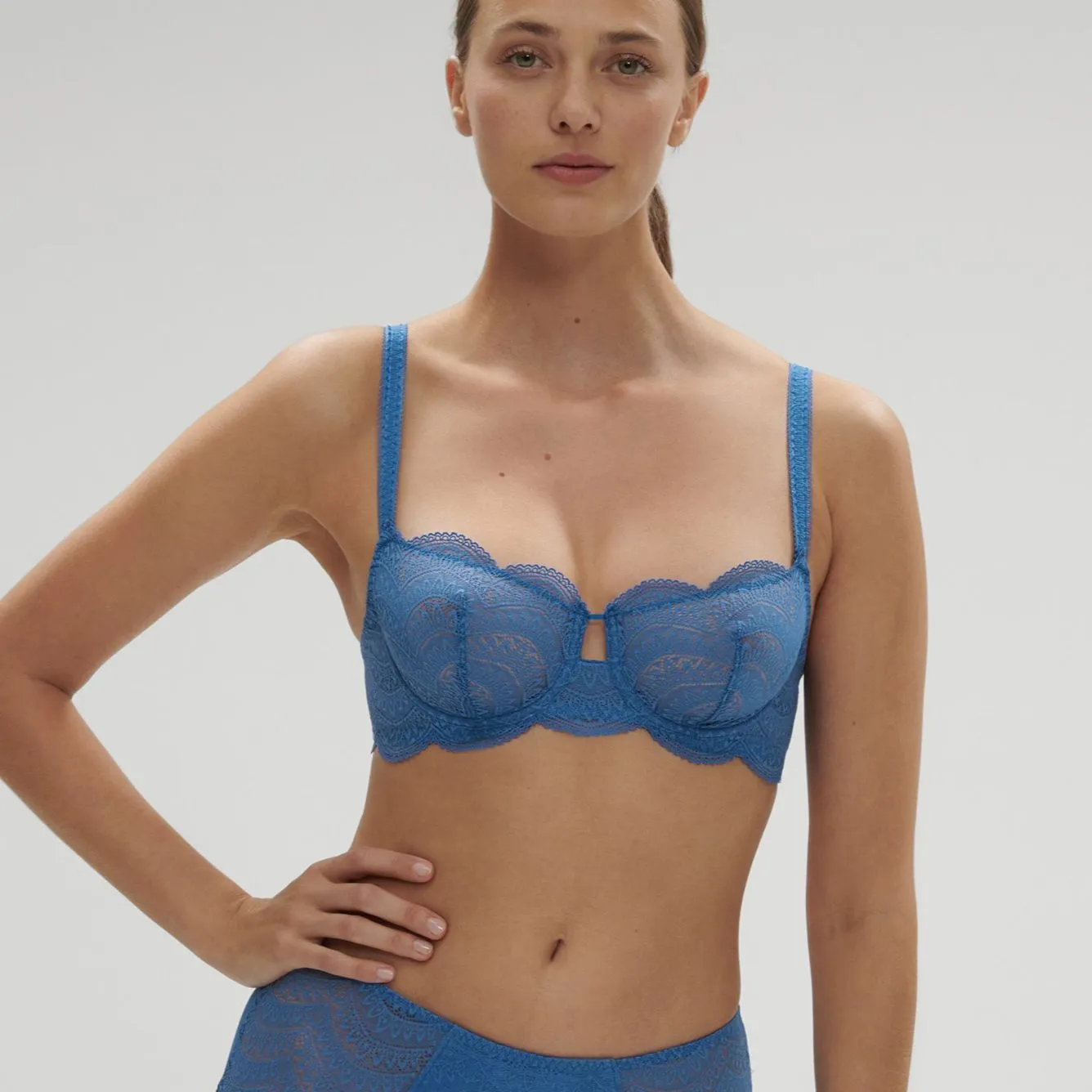 Simone Perele Karma Demi Cup Bra in Myosotis Blue 12V330