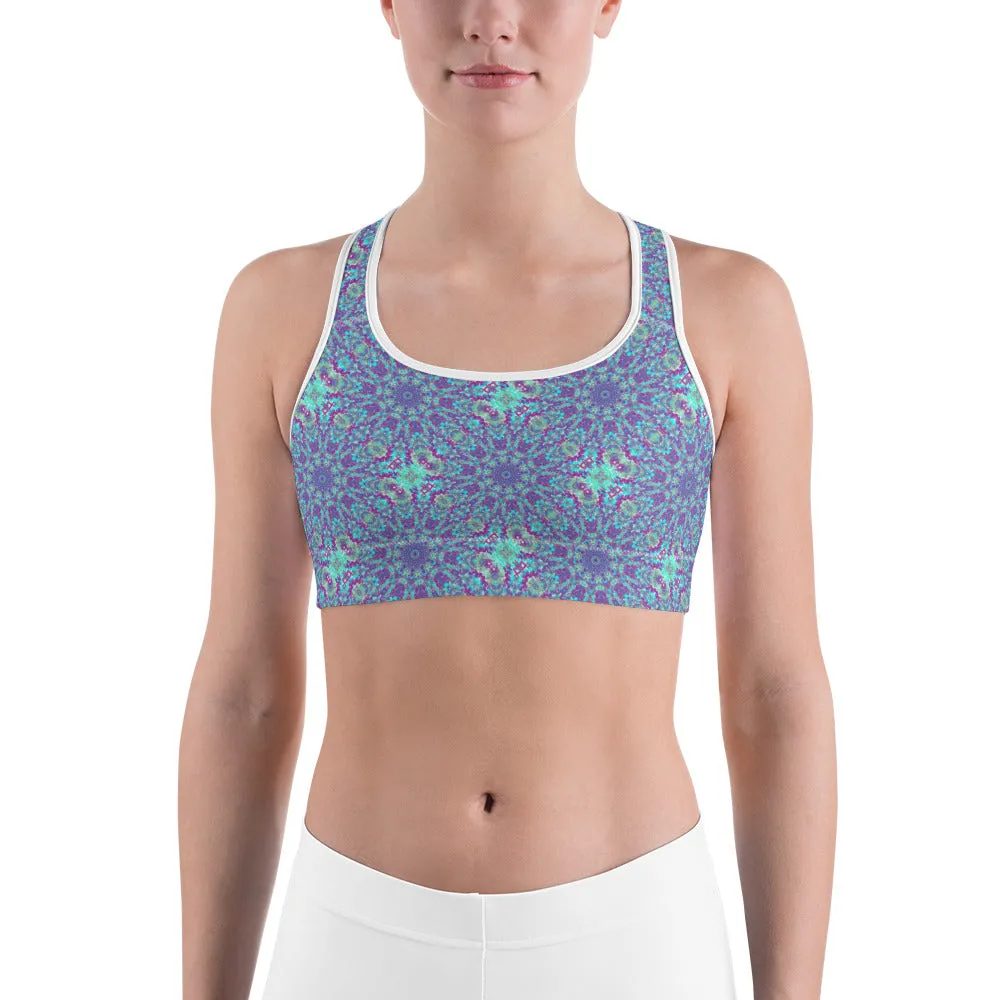 Tie Dye Mandala Sports Bra for women, Workout Bra, Athletic Bras