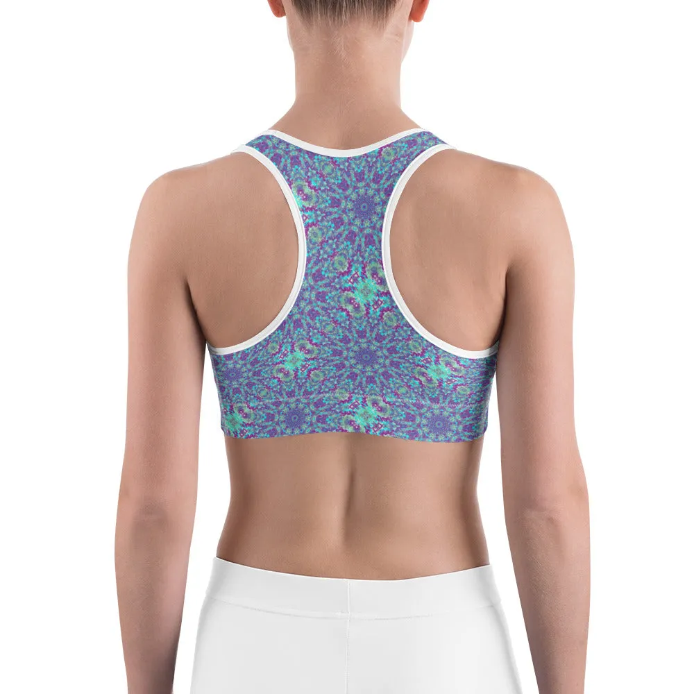 Tie Dye Mandala Sports Bra for women, Workout Bra, Athletic Bras