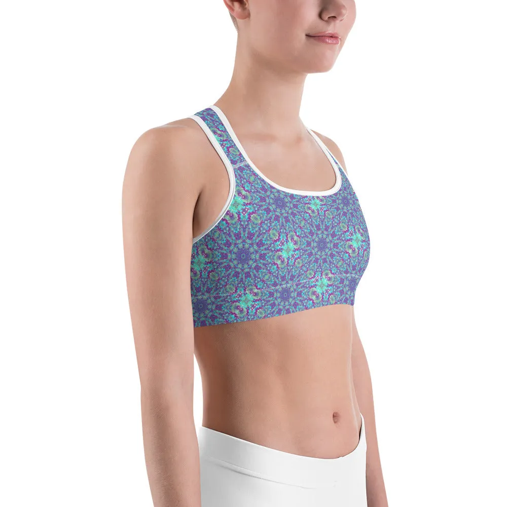 Tie Dye Mandala Sports Bra for women, Workout Bra, Athletic Bras