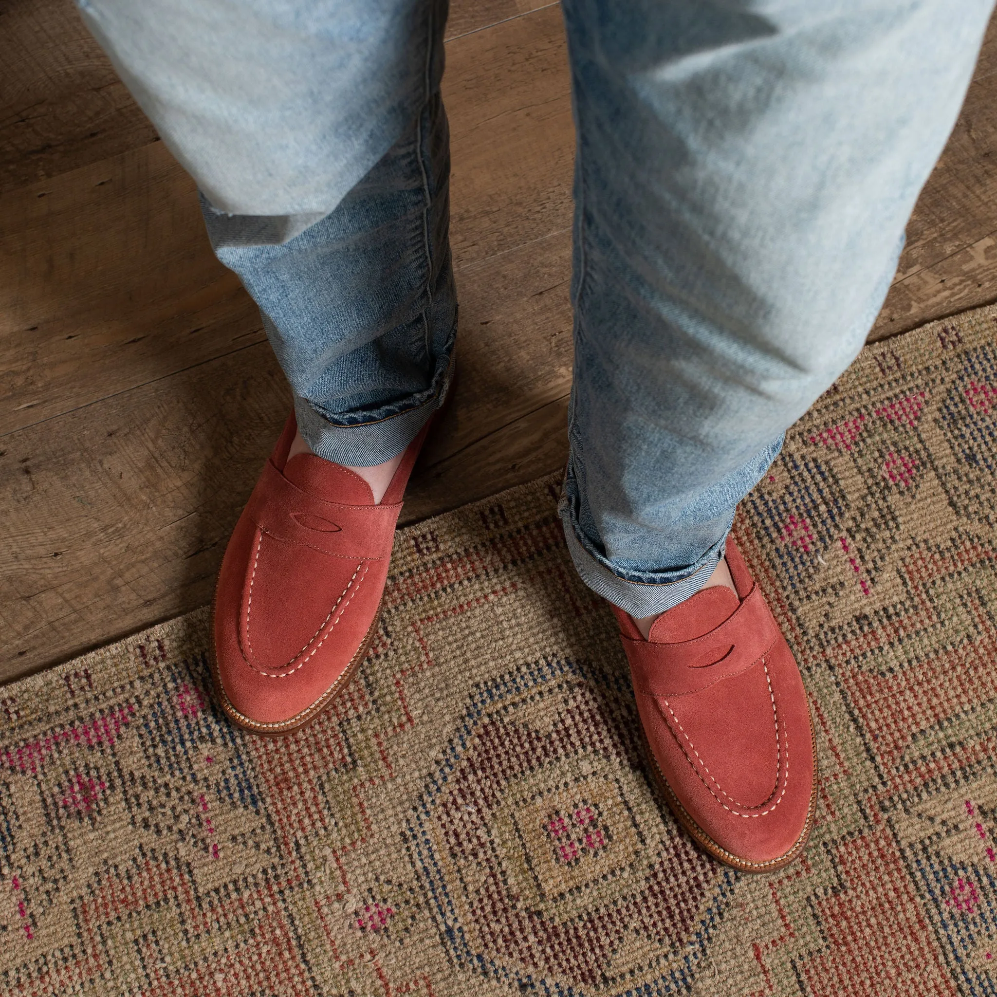 Traveler Penny Coral Suede