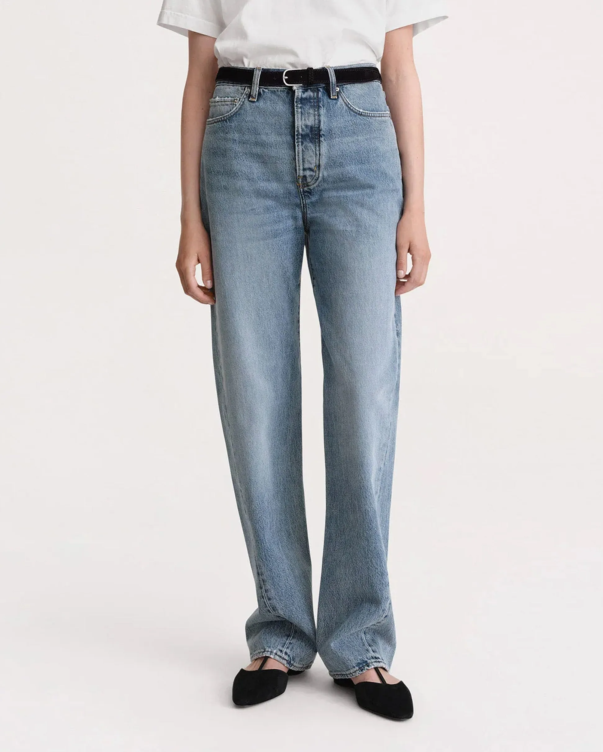 TWISTED SEAM FULL LENGTH DENIM / WORN BLUE