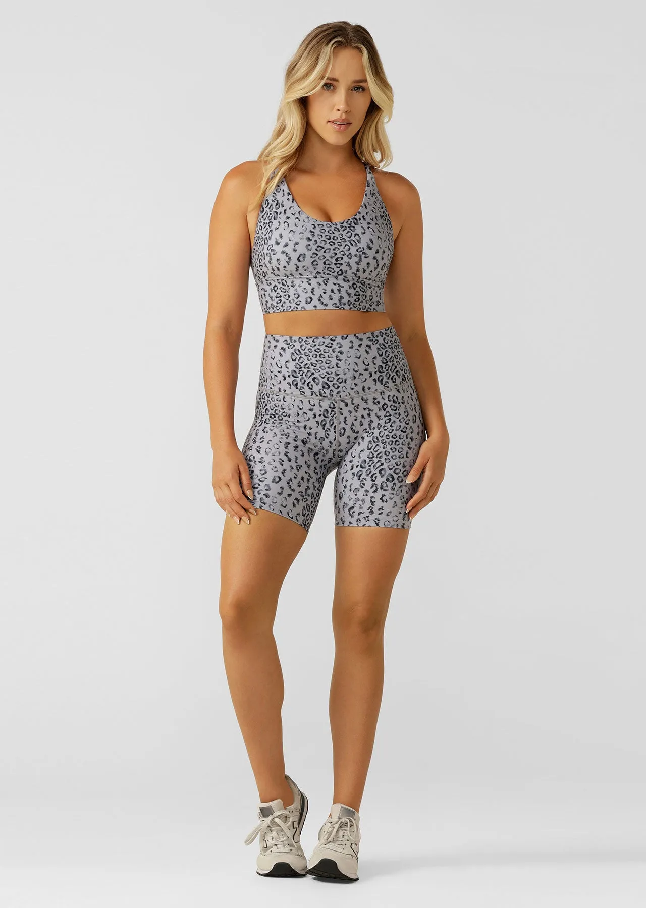 Wild Leopard Longline Sports Bra