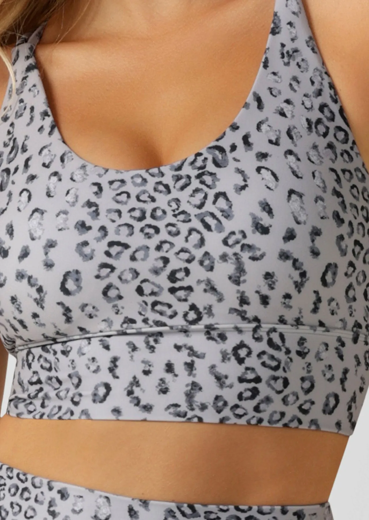 Wild Leopard Longline Sports Bra